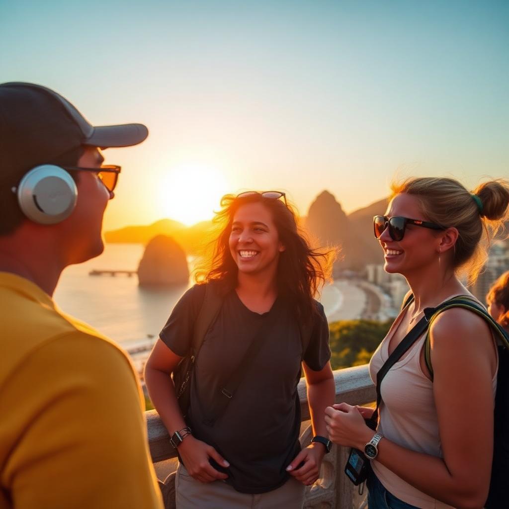 Guia local da Taviva com viajantes no Rio de Janeiro